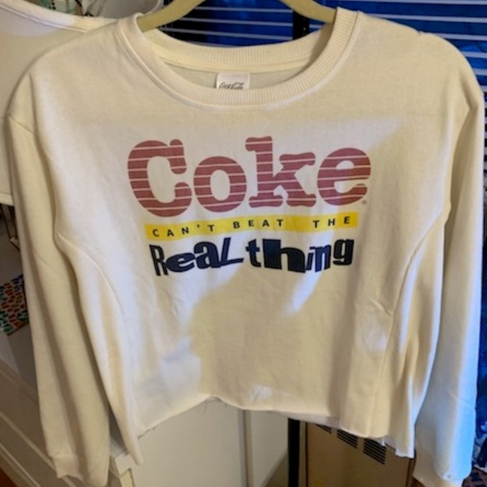 Coke cant beat the real thing cropped sweatshirt - Picture 1 of 6